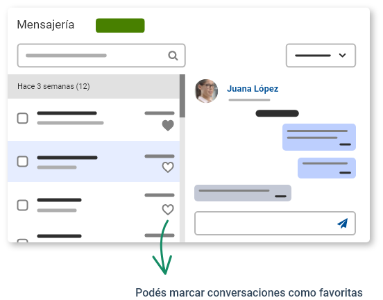 Imagen de detalle del servicio de mensajería de Adinco CRM.