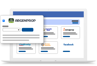 Imagen de pantalla de computadora con detalle en el portal Argenprop para publicar propiedades