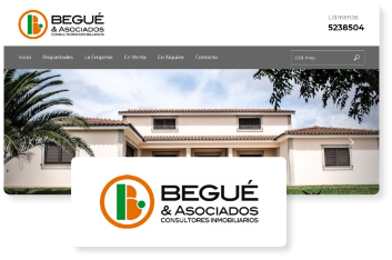 Imagen de sitio de Begué y Asociados